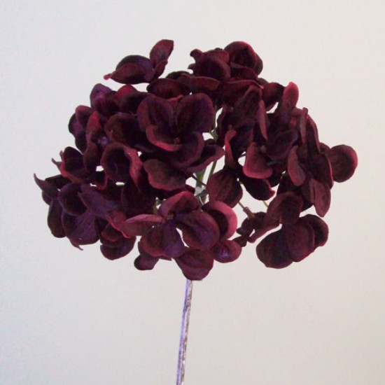 Artificial Hydrangea Burgundy 50cm Artificial Flowers